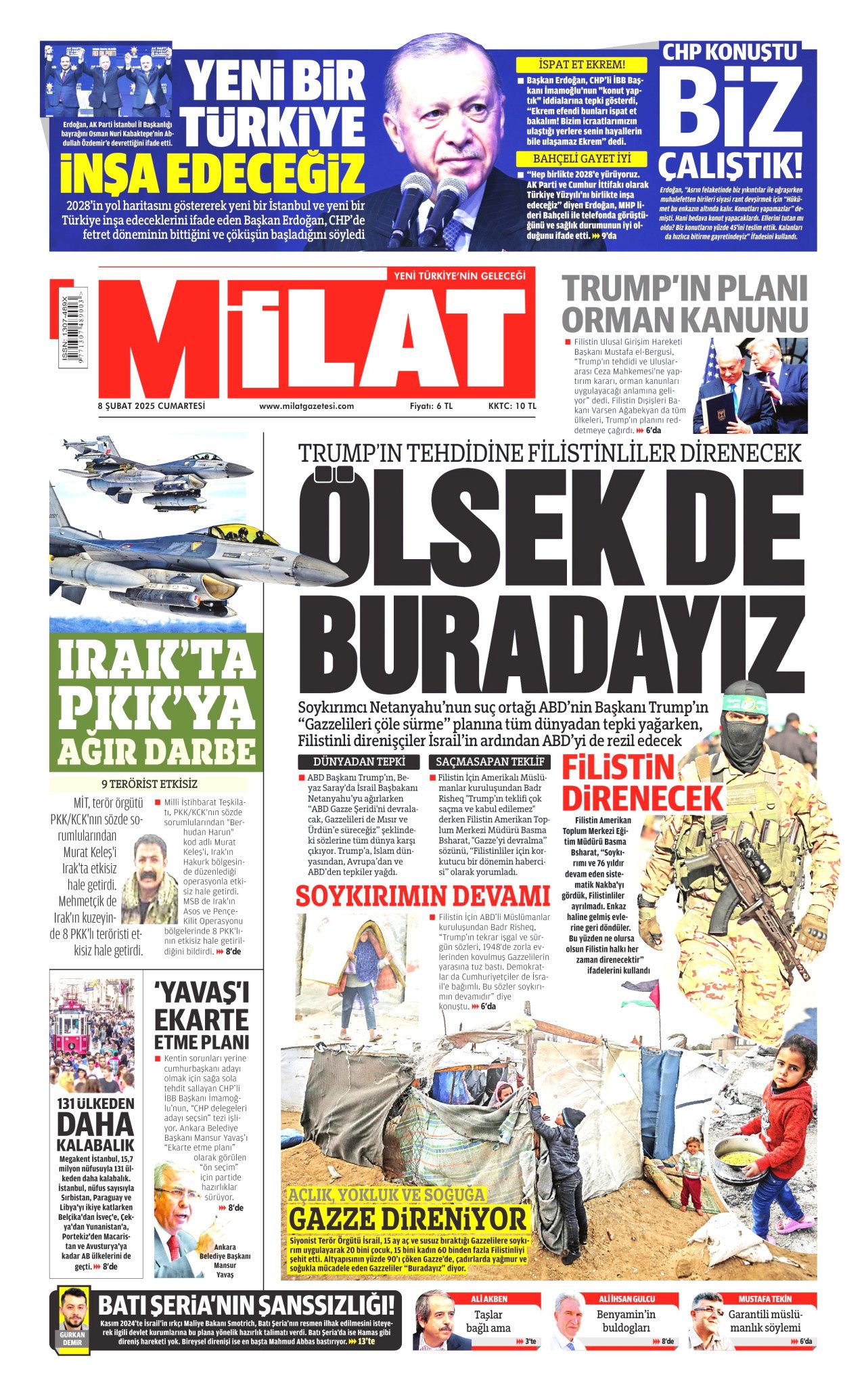 8 Şubat Cumartesi gazete manşetleri! Hürriyet, Milliyet, Sabah, Takvim, Cumhuriyet, Sözcü manşetleri... 17