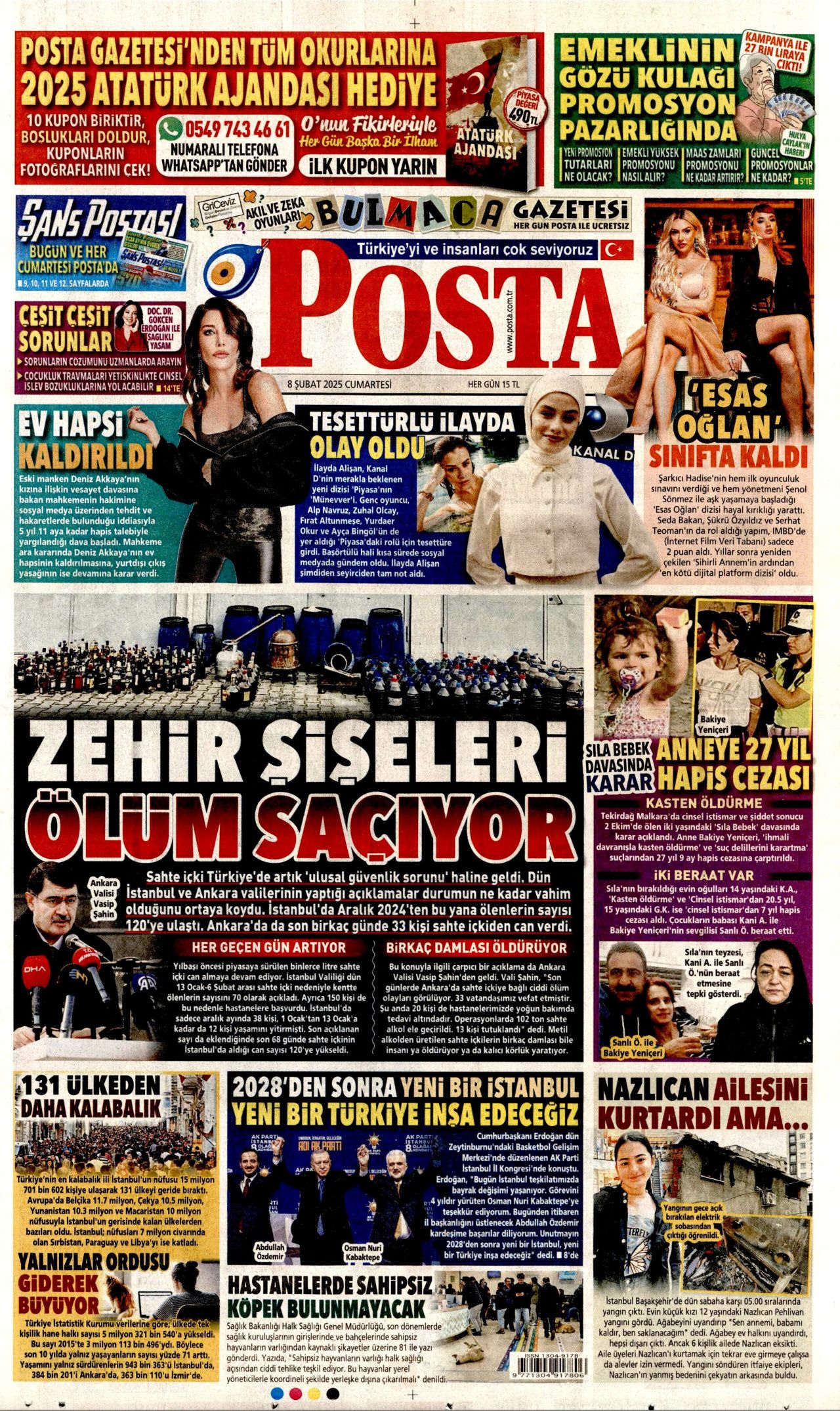 8 Şubat Cumartesi gazete manşetleri! Hürriyet, Milliyet, Sabah, Takvim, Cumhuriyet, Sözcü manşetleri... 13