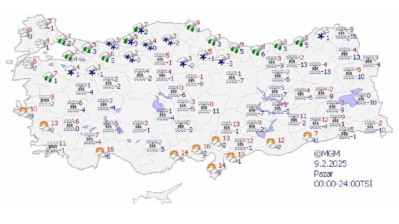 9 Şubat 2025 yurt geneli hava durumu tahminleri geldi! İşte başta İstanbul, İzmir, Bursa ve Antalya'da beklenen sıcaklıklar... 1