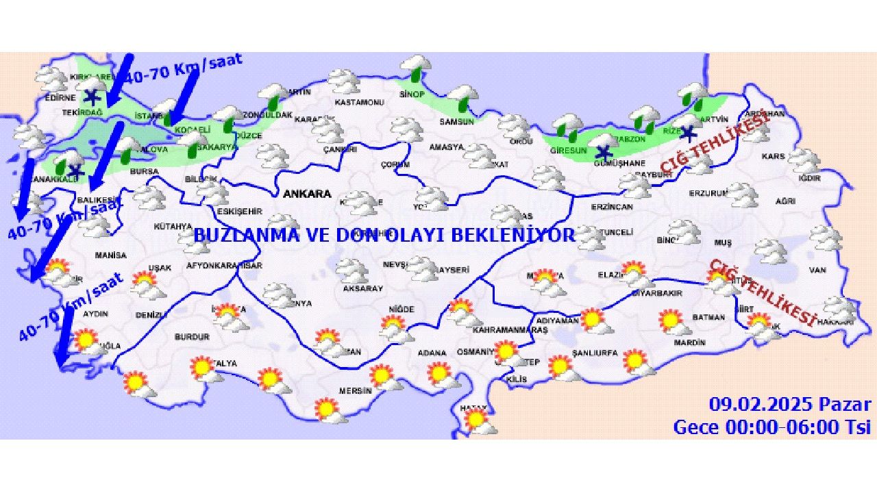 9 Şubat 2025 yurt geneli hava durumu tahminleri geldi! İşte başta İstanbul, İzmir, Bursa ve Antalya'da beklenen sıcaklıklar... 2