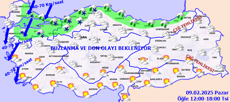 Meteorolojiden fırtına, buzlanma ve kar uyarısı! 3
