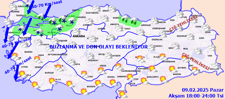 Meteorolojiden fırtına, buzlanma ve kar uyarısı! 4