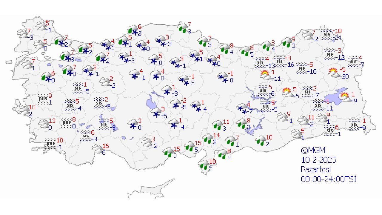 10 Şubat 2025 Türkiye geneli hava durumu raporu yayınlandı! İşte il il beklenen sıcaklıklar... 3