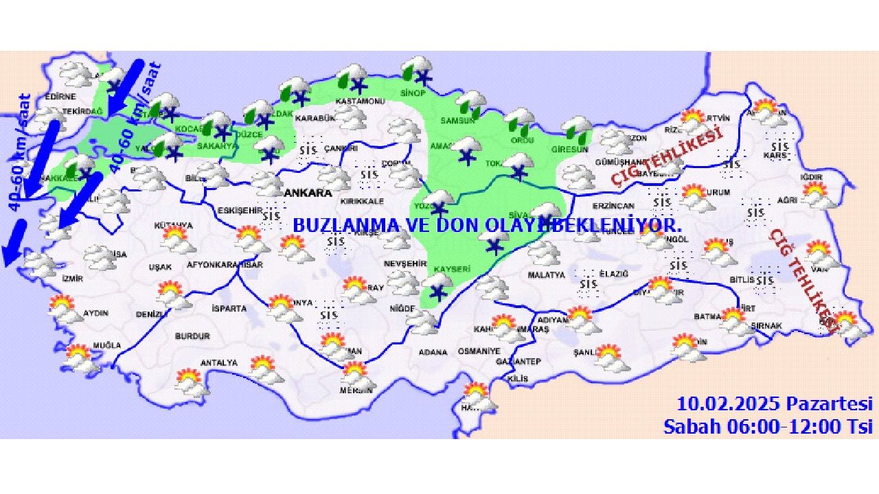 10 Şubat 2025 Türkiye geneli hava durumu raporu yayınlandı! İşte il il beklenen sıcaklıklar... 2