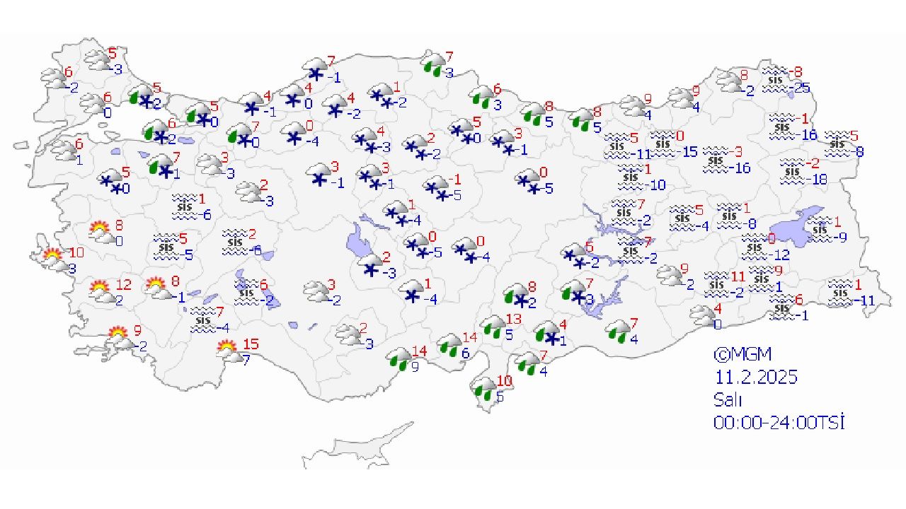11 Şubat 2025 Türkiye geneli hava durumu tahminleri geldi! 6 Kentte kuvvetli yağışa dikkat! 1
