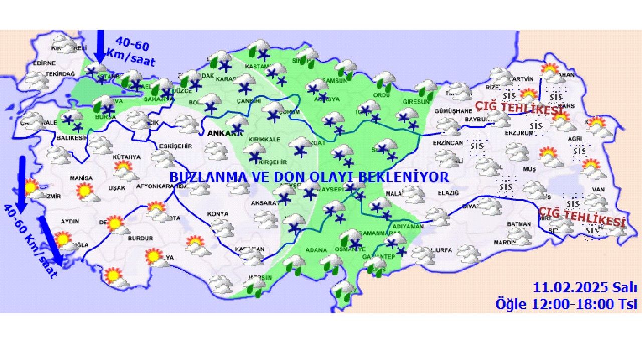 11 Şubat 2025 Türkiye geneli hava durumu tahminleri geldi! 6 Kentte kuvvetli yağışa dikkat! 4