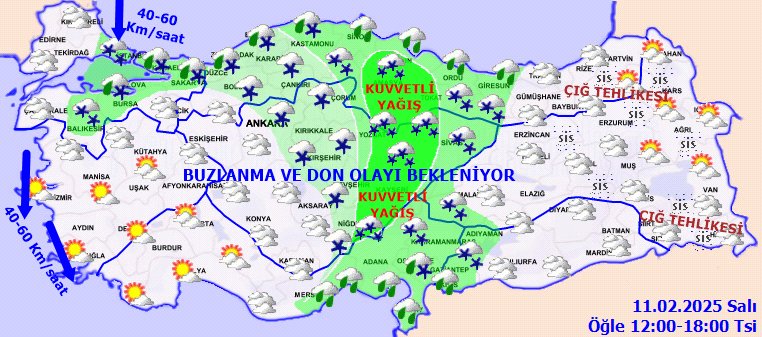 İstanbul dahil 6 il için sarı alarm! Meteoroloji uyardı: Gün boyu karla karışık yağmur etkili olacak! 11 Şubat Salı hava durumu... 5