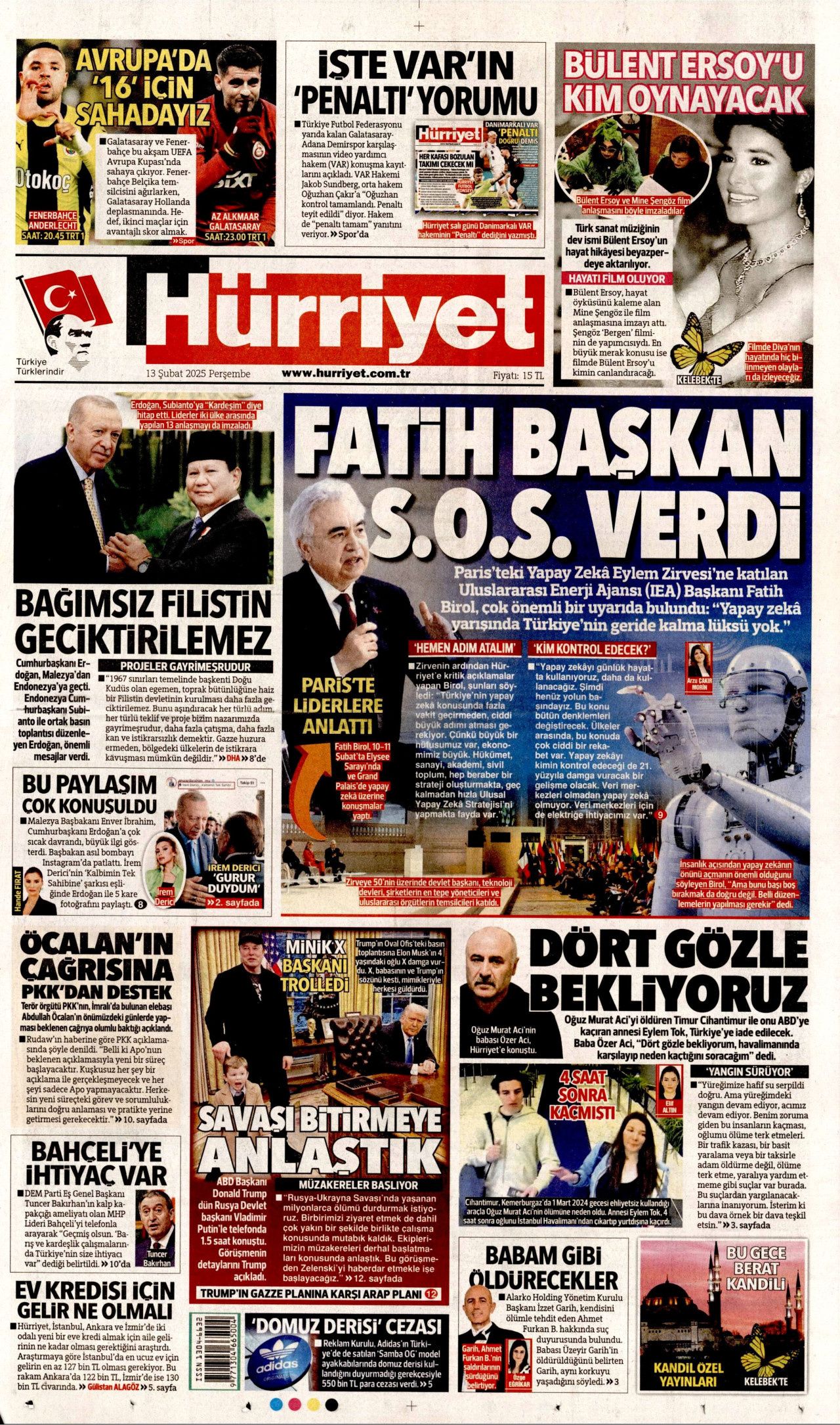 Trump'ın tehcir dayatmasına dünyadan tepki: Gazzeli değil İsrail gitsin! İşte 13 Şubat Perşembe gazete manşetleri... 2