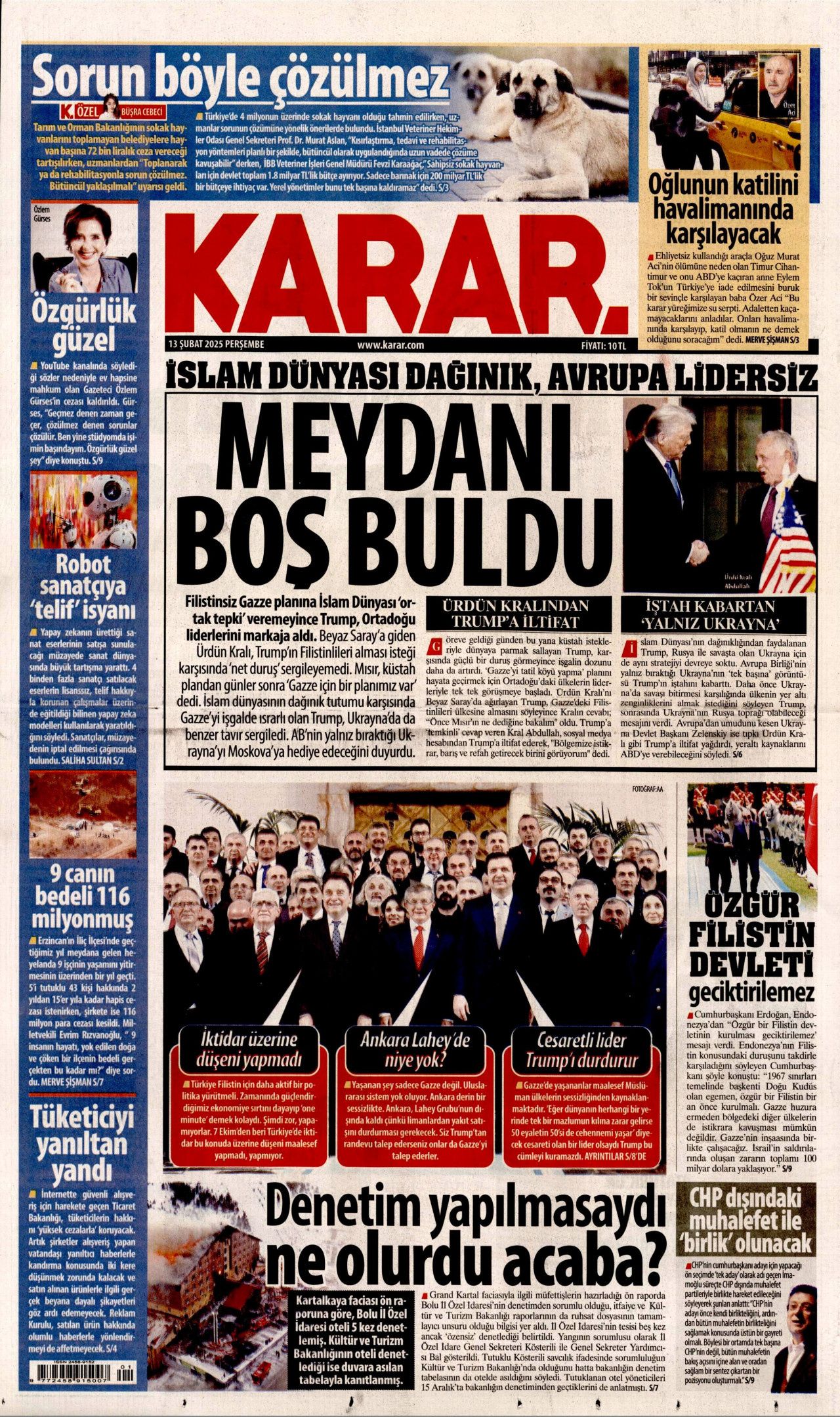 Trump'ın tehcir dayatmasına dünyadan tepki: Gazzeli değil İsrail gitsin! İşte 13 Şubat Perşembe gazete manşetleri... 12