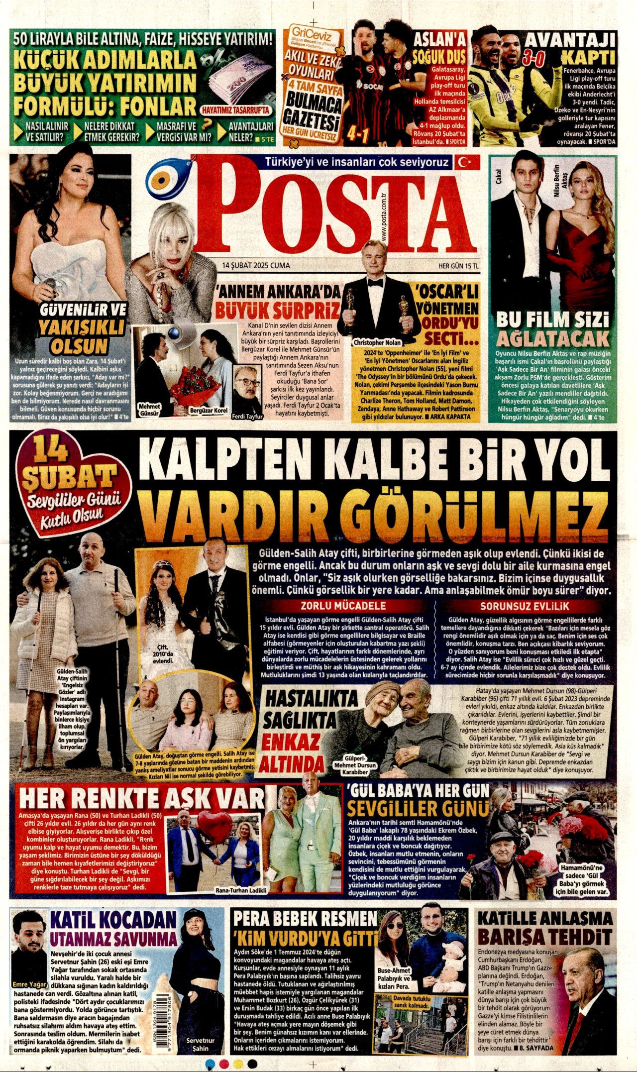 Patronlar Kulübü'nün eski Türkiye özlemi hortladı! 14 Şubat Cuma Hürriyet, Milliyet, Sabah, Takvim, Cumhuriyet, Sözcü gazete manşetleri... 9