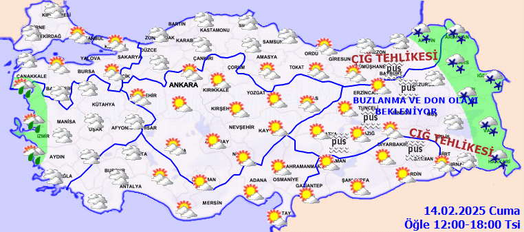Havalar yeniden soğuyacak, kar yağışı geliyor! Meteoroloji 14 Şubat Cuma İstanbul, Ankara, İzmir, Antalya, Rize, Tekirdağ hava durumu tahminleri... 5