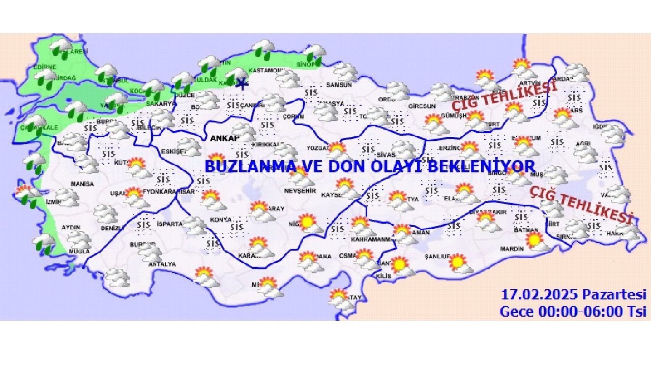 17 Şubat 2025 Meteoroloji yurt geneli hava durumu tahmin raporu yayınlandı! İstanbul başta olmak üzere çok kuvvetli geliyor... 3