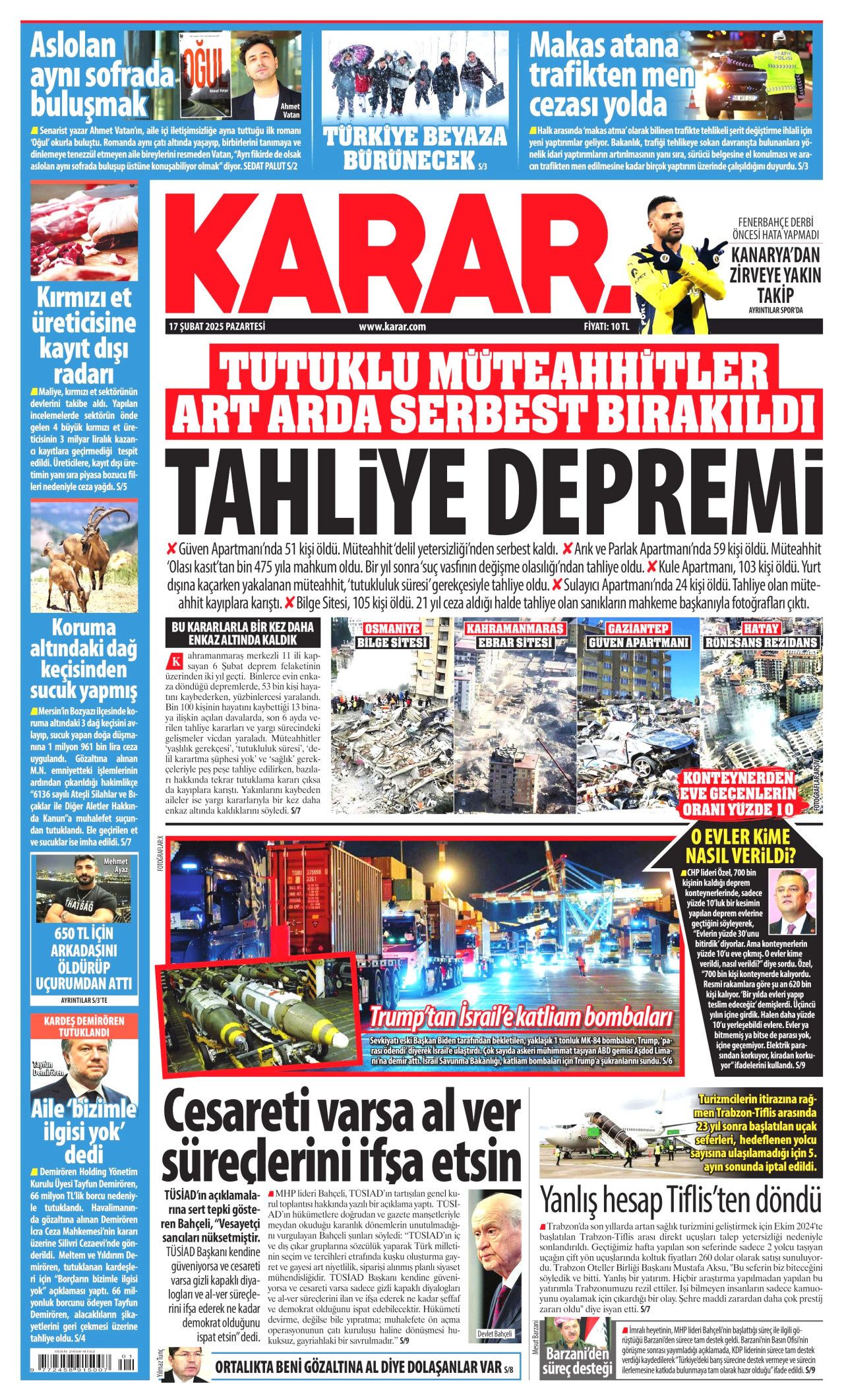 Okul zammı faiziyle iade edilecek! Emsal niteliğinde karar... Veliler bu habere dikkat! 17 Şubat Pazartesi gazete manşetleri... 9
