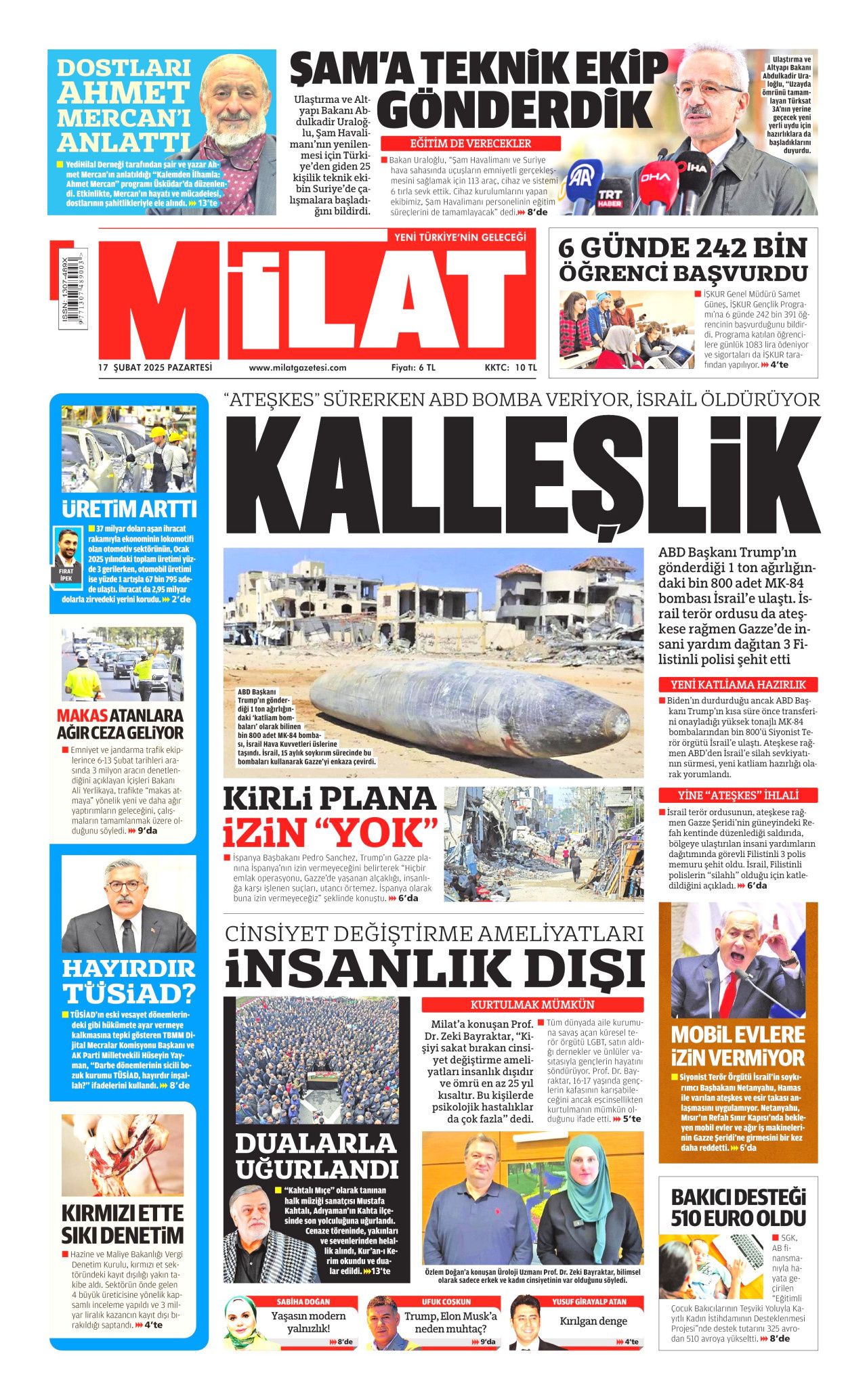 Okul zammı faiziyle iade edilecek! Emsal niteliğinde karar... Veliler bu habere dikkat! 17 Şubat Pazartesi gazete manşetleri... 14