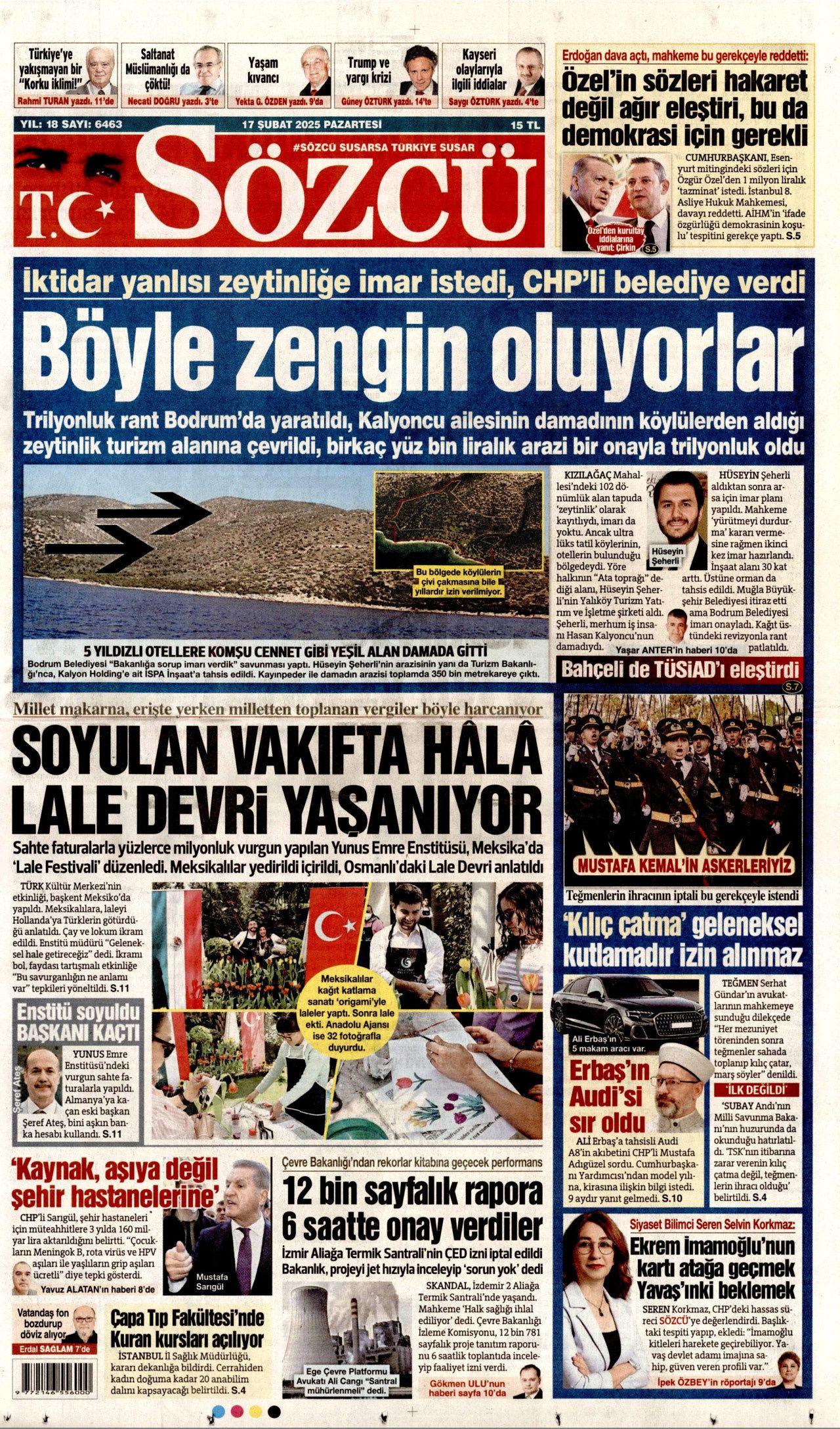 Okul zammı faiziyle iade edilecek! Emsal niteliğinde karar... Veliler bu habere dikkat! 17 Şubat Pazartesi gazete manşetleri... 7