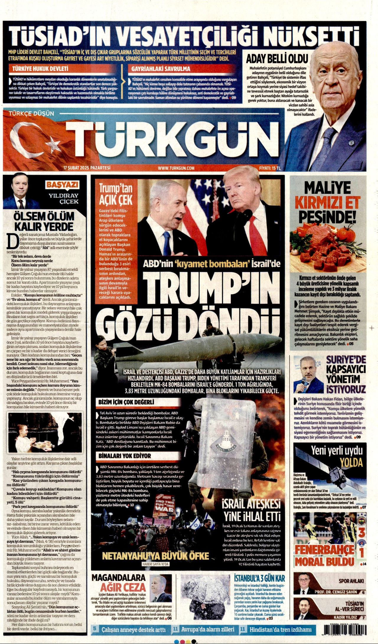 Okul zammı faiziyle iade edilecek! Emsal niteliğinde karar... Veliler bu habere dikkat! 17 Şubat Pazartesi gazete manşetleri... 12