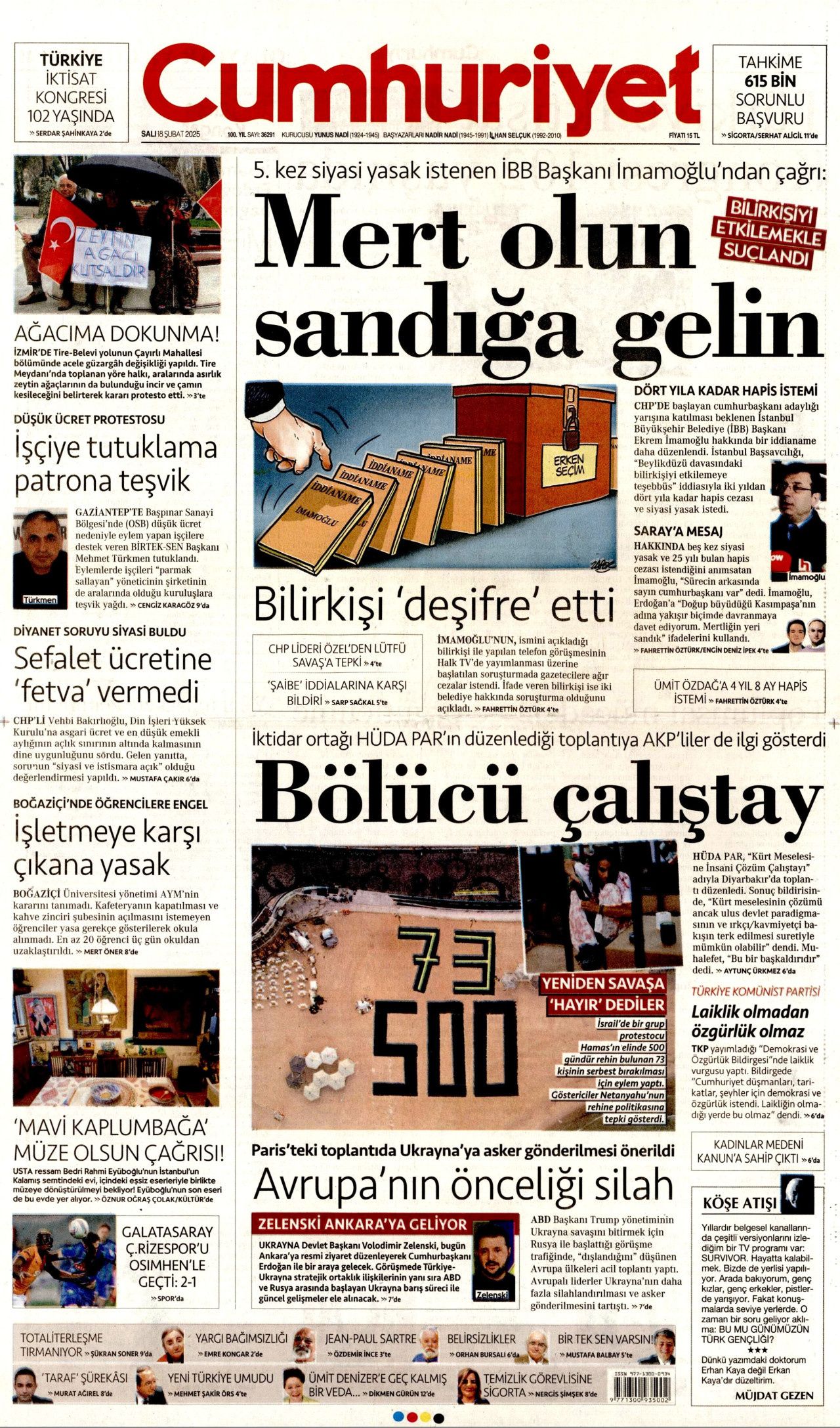 Irkçı partinin vitrin güzeli! Kadın sevgilisi göçmen kökenli... İşte bugünün gazete manşetleri: Hürriyet, Milliyet, Sabah, Takvim, Sözcü, Cumhuriyet 8