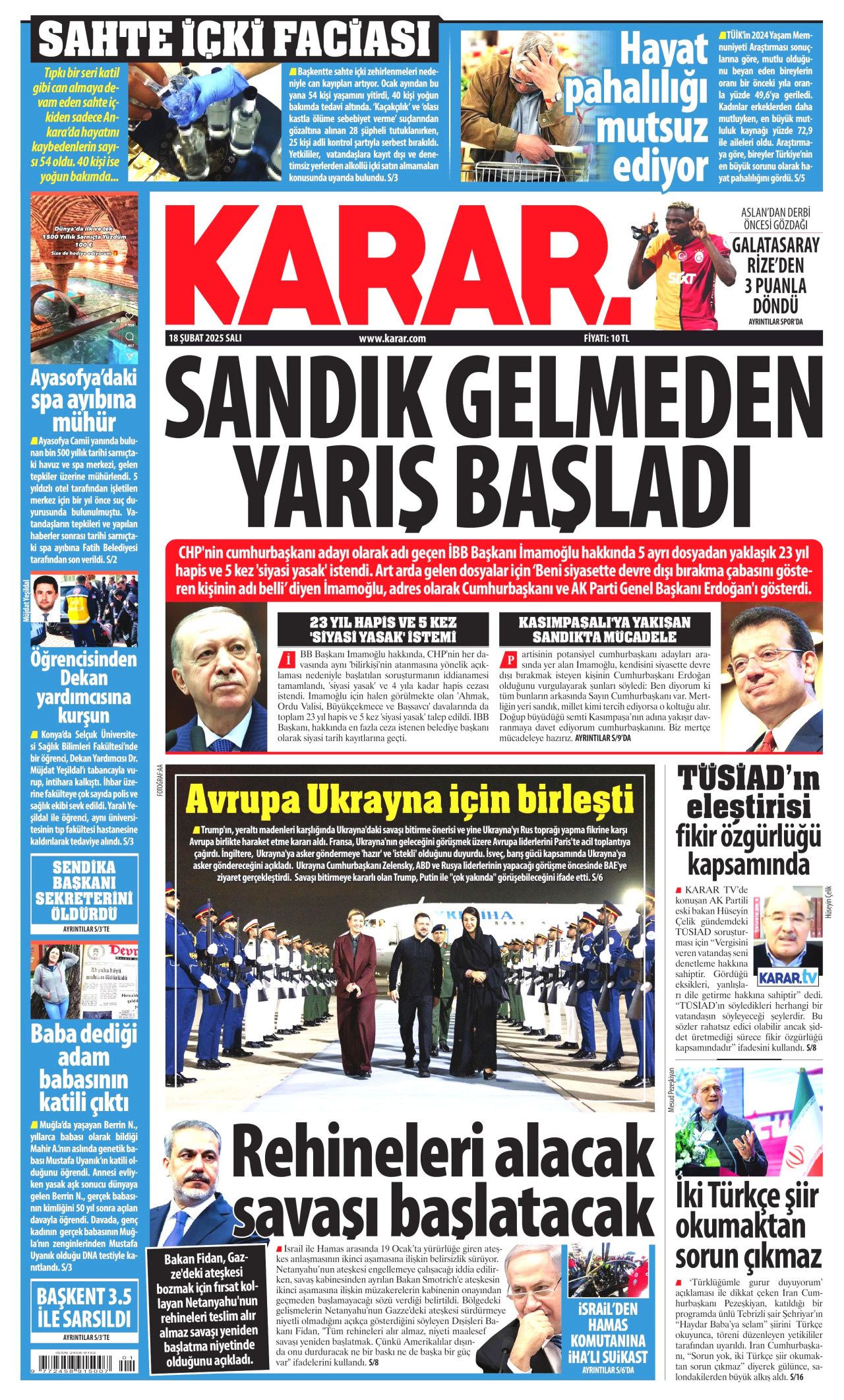 Irkçı partinin vitrin güzeli! Kadın sevgilisi göçmen kökenli... İşte bugünün gazete manşetleri: Hürriyet, Milliyet, Sabah, Takvim, Sözcü, Cumhuriyet 9