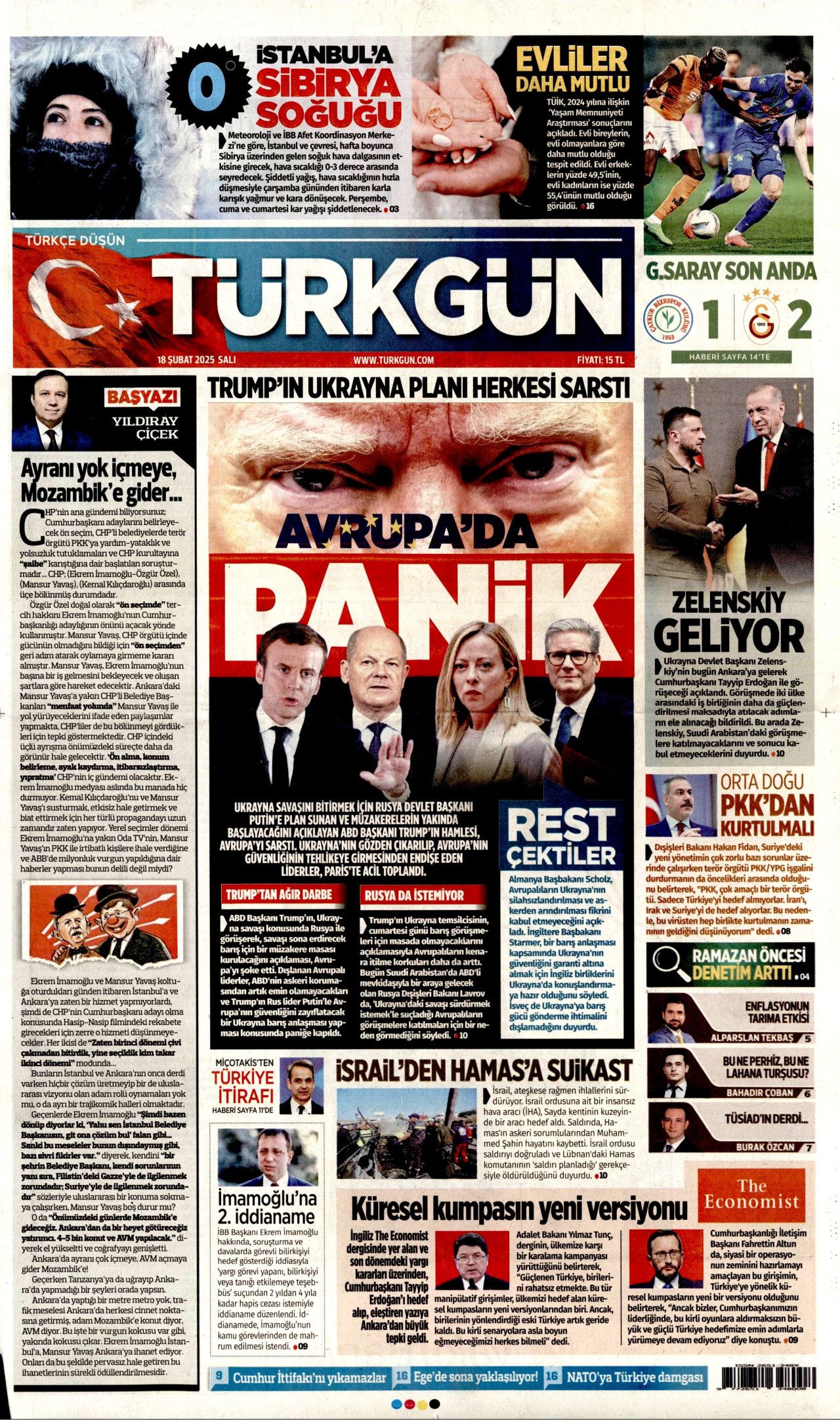Irkçı partinin vitrin güzeli! Kadın sevgilisi göçmen kökenli... İşte bugünün gazete manşetleri: Hürriyet, Milliyet, Sabah, Takvim, Sözcü, Cumhuriyet 12