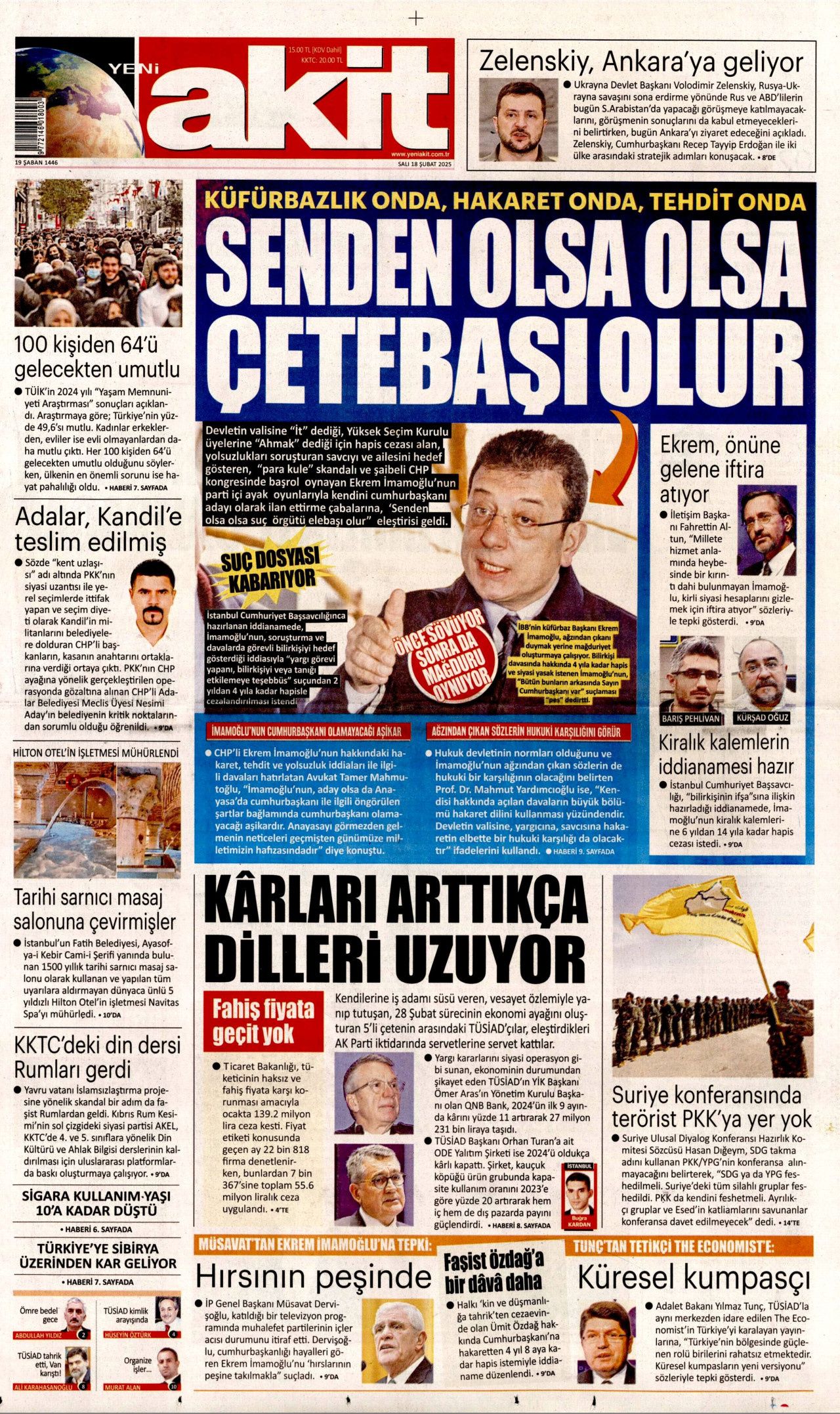 Irkçı partinin vitrin güzeli! Kadın sevgilisi göçmen kökenli... İşte bugünün gazete manşetleri: Hürriyet, Milliyet, Sabah, Takvim, Sözcü, Cumhuriyet 13