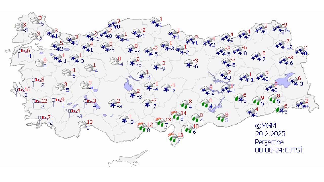 20 Şubat 2025 Perşembe yurt genelinde kar yağışına dikkat! İstanbul başta olmak üzere pek çok kente uyarı... 1