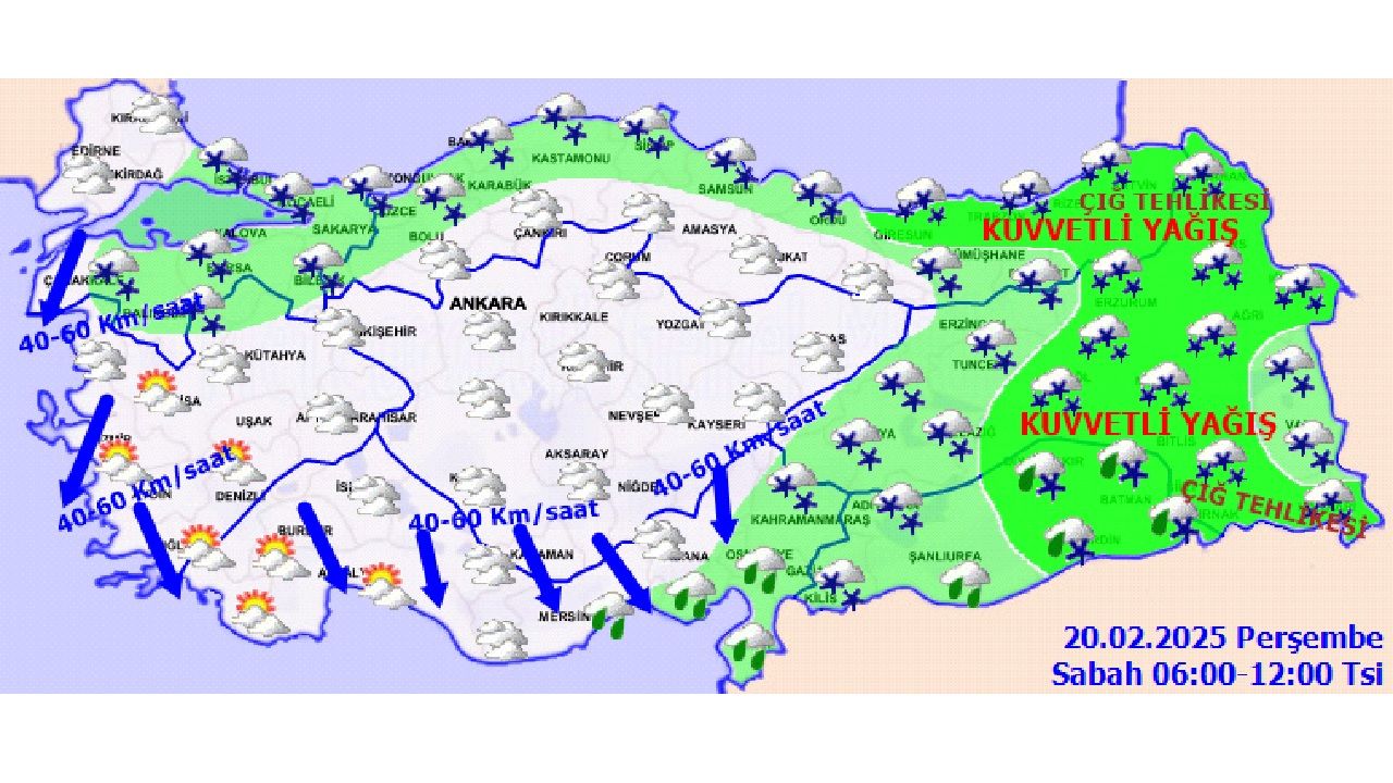 20 Şubat 2025 Perşembe yurt genelinde kar yağışına dikkat! İstanbul başta olmak üzere pek çok kente uyarı... 3