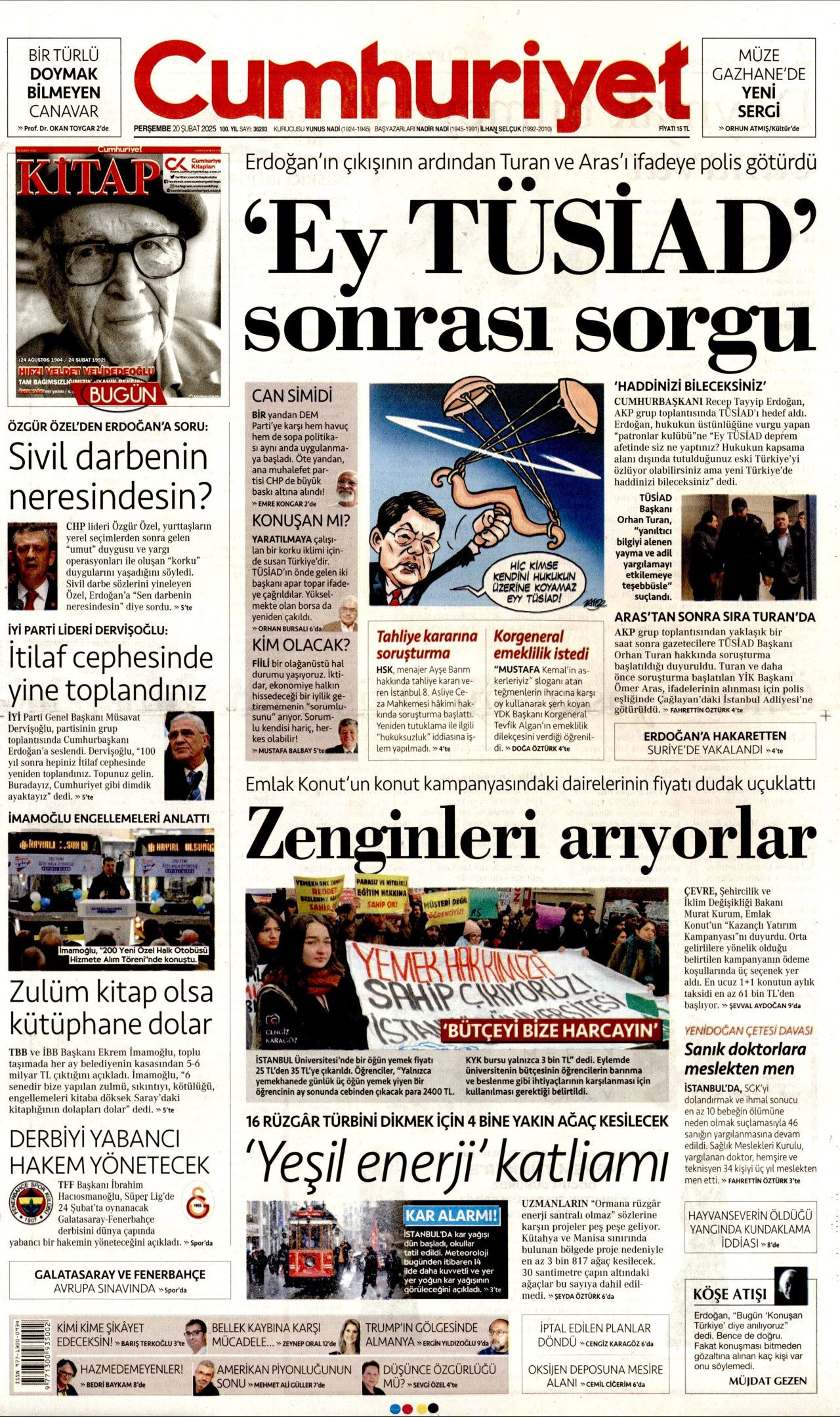 "Türkiye, TÜSİAD'ın tapulu malı değil! Yeni Türkiye'de haddini bileceksin" İşte günün gazete manşetleri... 8