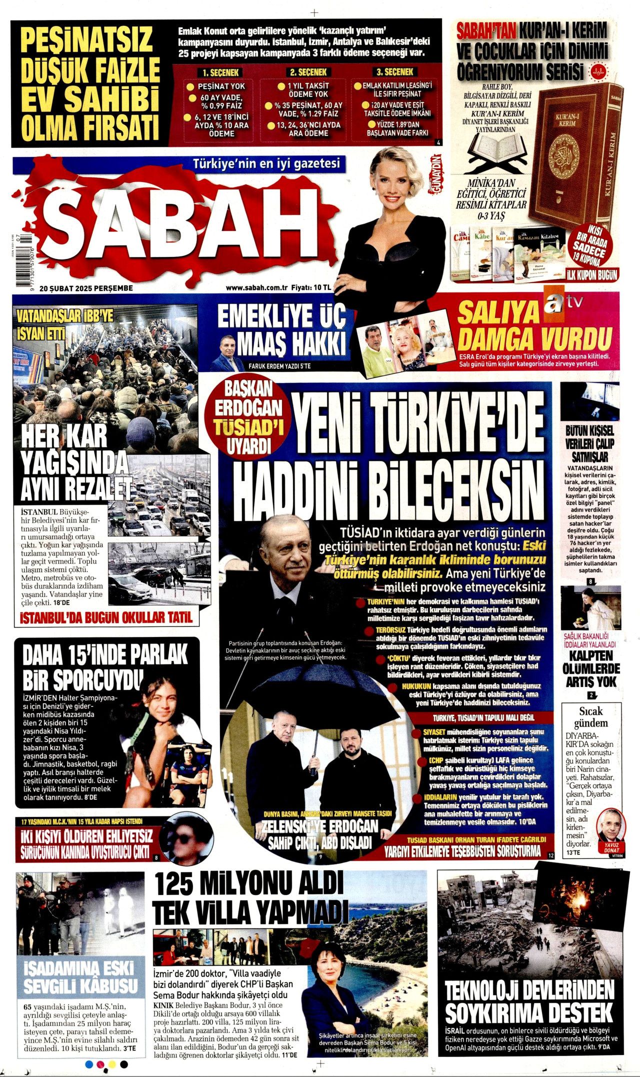 "Türkiye, TÜSİAD'ın tapulu malı değil! Yeni Türkiye'de haddini bileceksin" İşte günün gazete manşetleri... 1