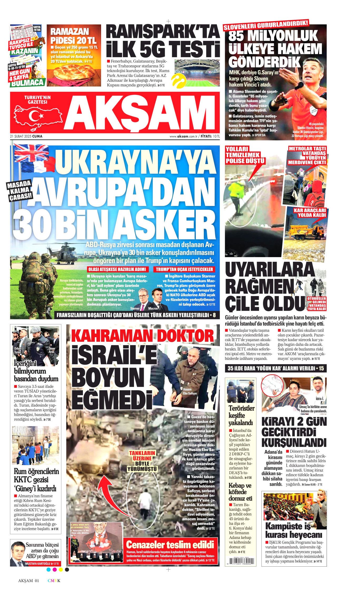 Trump bir ayda kral oldu! Dünya şaşkınlıkla izliyor: Şaka mı yoksa niyet beyanı mı? İşte 21 Şubat Cuma Hürriyet, Milliyet, Sabah, Takvim, Cumhuriyet, Yenişafak, Sözcü gazete manşetleri... 10