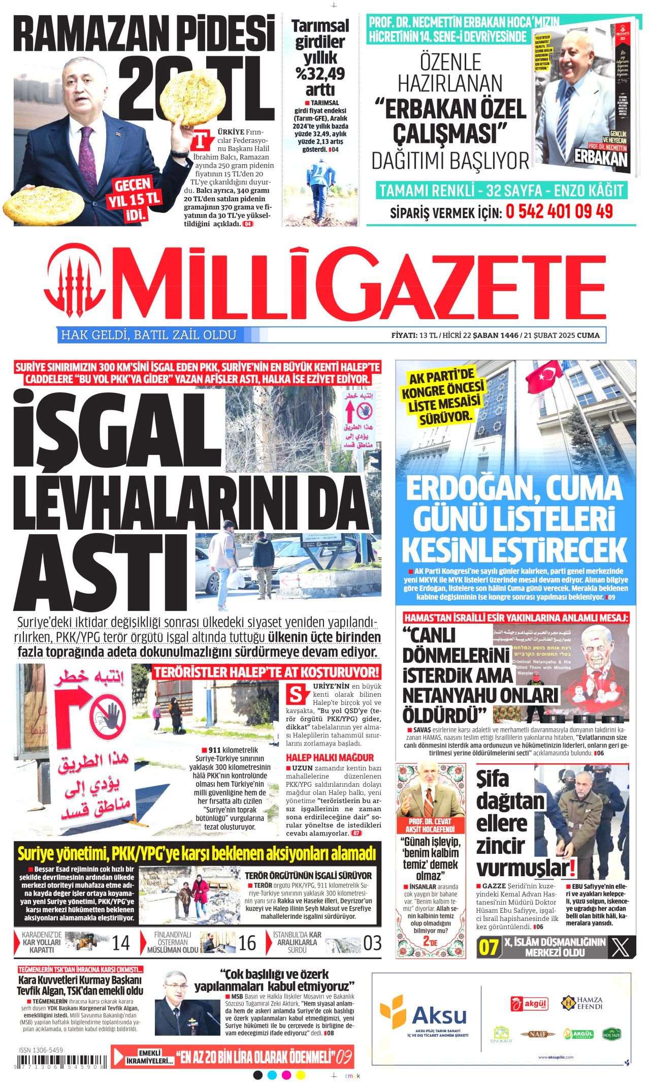 Trump bir ayda kral oldu! Dünya şaşkınlıkla izliyor: Şaka mı yoksa niyet beyanı mı? İşte 21 Şubat Cuma Hürriyet, Milliyet, Sabah, Takvim, Cumhuriyet, Yenişafak, Sözcü gazete manşetleri... 14
