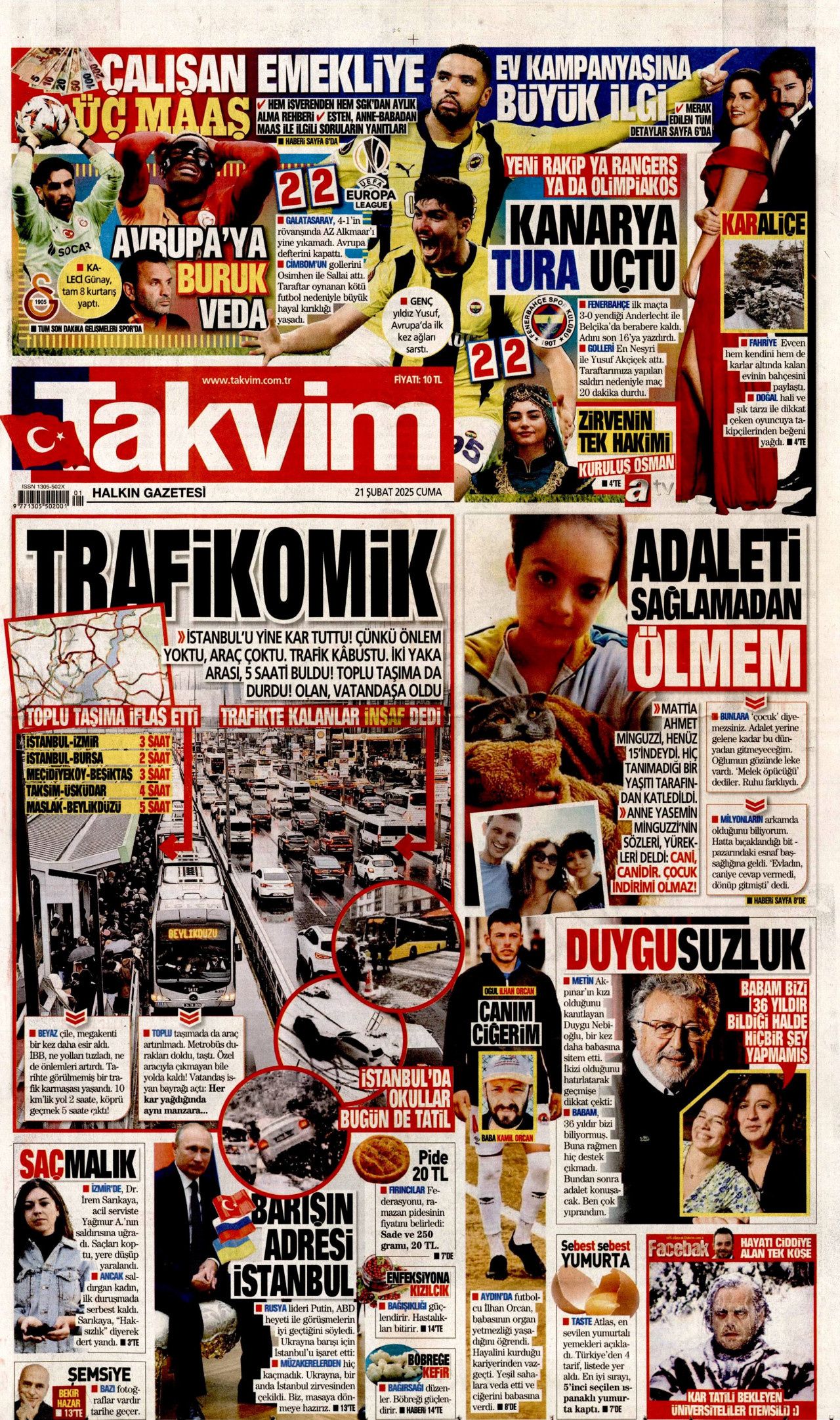 Trump bir ayda kral oldu! Dünya şaşkınlıkla izliyor: Şaka mı yoksa niyet beyanı mı? İşte 21 Şubat Cuma Hürriyet, Milliyet, Sabah, Takvim, Cumhuriyet, Yenişafak, Sözcü gazete manşetleri... 6