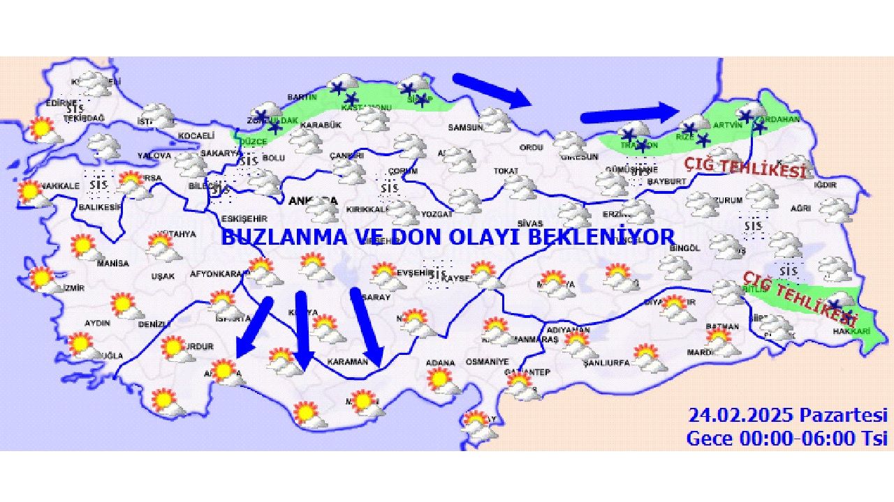24 Şubat 2025 Türkiye geneli hava durumu raporu geldi! Kar ve yağış devam ediyor mu? 2