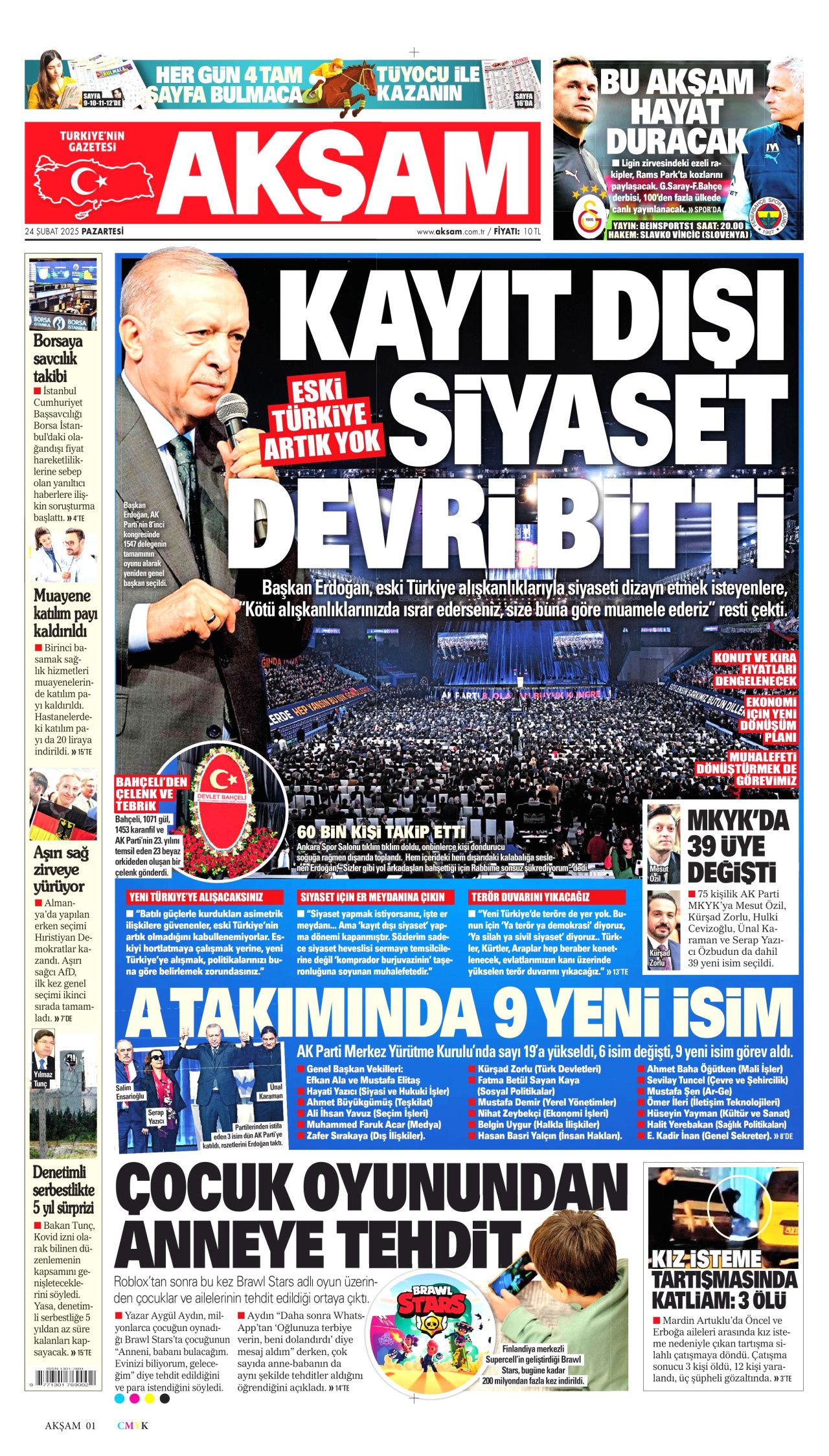 "Ya terör ya demokrasi! Yürüyüşümüzü kimse durduramaz!" Tarihi kongreyi hangi gazete nasıl gördü? Bugünün Hürriyet, Milliyet, Sabah, Takvim, Yeni Şafak, Cumhuriyet, Sözcü gazete manşetleri... 9