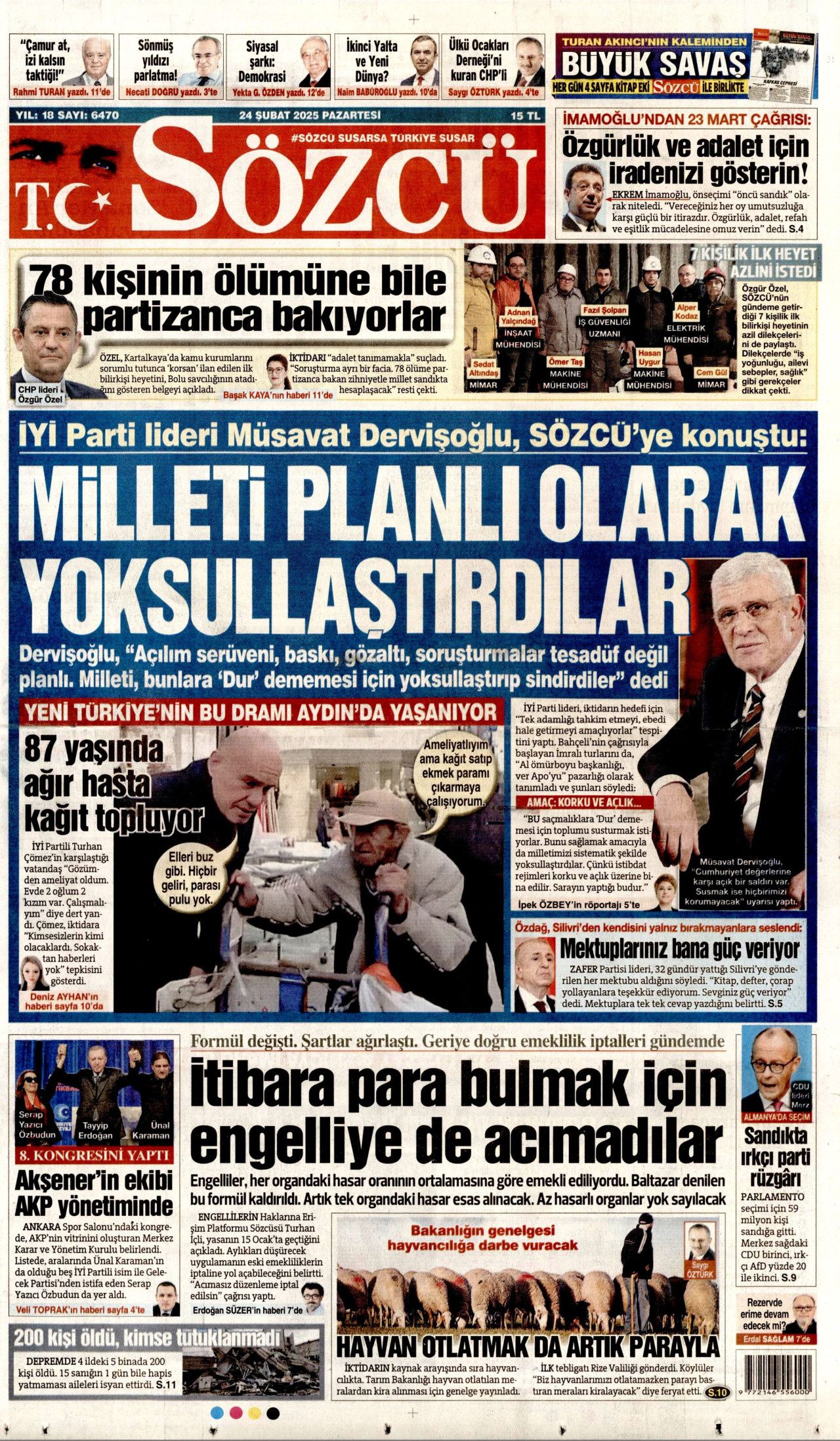 "Ya terör ya demokrasi! Yürüyüşümüzü kimse durduramaz!" Tarihi kongreyi hangi gazete nasıl gördü? Bugünün Hürriyet, Milliyet, Sabah, Takvim, Yeni Şafak, Cumhuriyet, Sözcü gazete manşetleri... 7