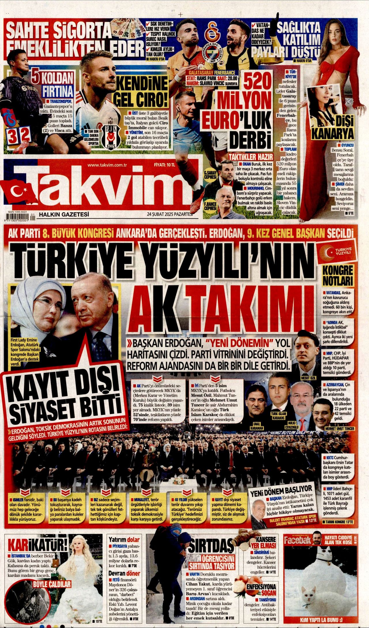 "Ya terör ya demokrasi! Yürüyüşümüzü kimse durduramaz!" Tarihi kongreyi hangi gazete nasıl gördü? Bugünün Hürriyet, Milliyet, Sabah, Takvim, Yeni Şafak, Cumhuriyet, Sözcü gazete manşetleri... 5