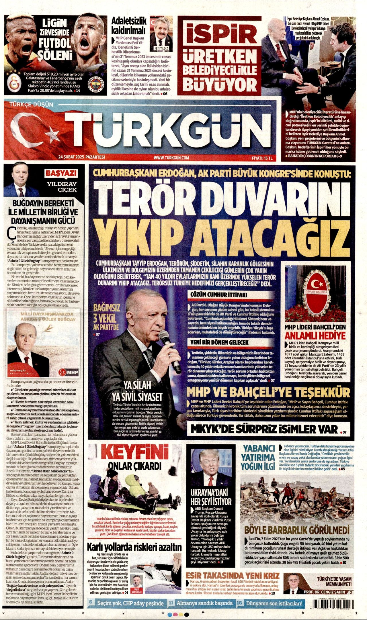 "Ya terör ya demokrasi! Yürüyüşümüzü kimse durduramaz!" Tarihi kongreyi hangi gazete nasıl gördü? Bugünün Hürriyet, Milliyet, Sabah, Takvim, Yeni Şafak, Cumhuriyet, Sözcü gazete manşetleri... 13