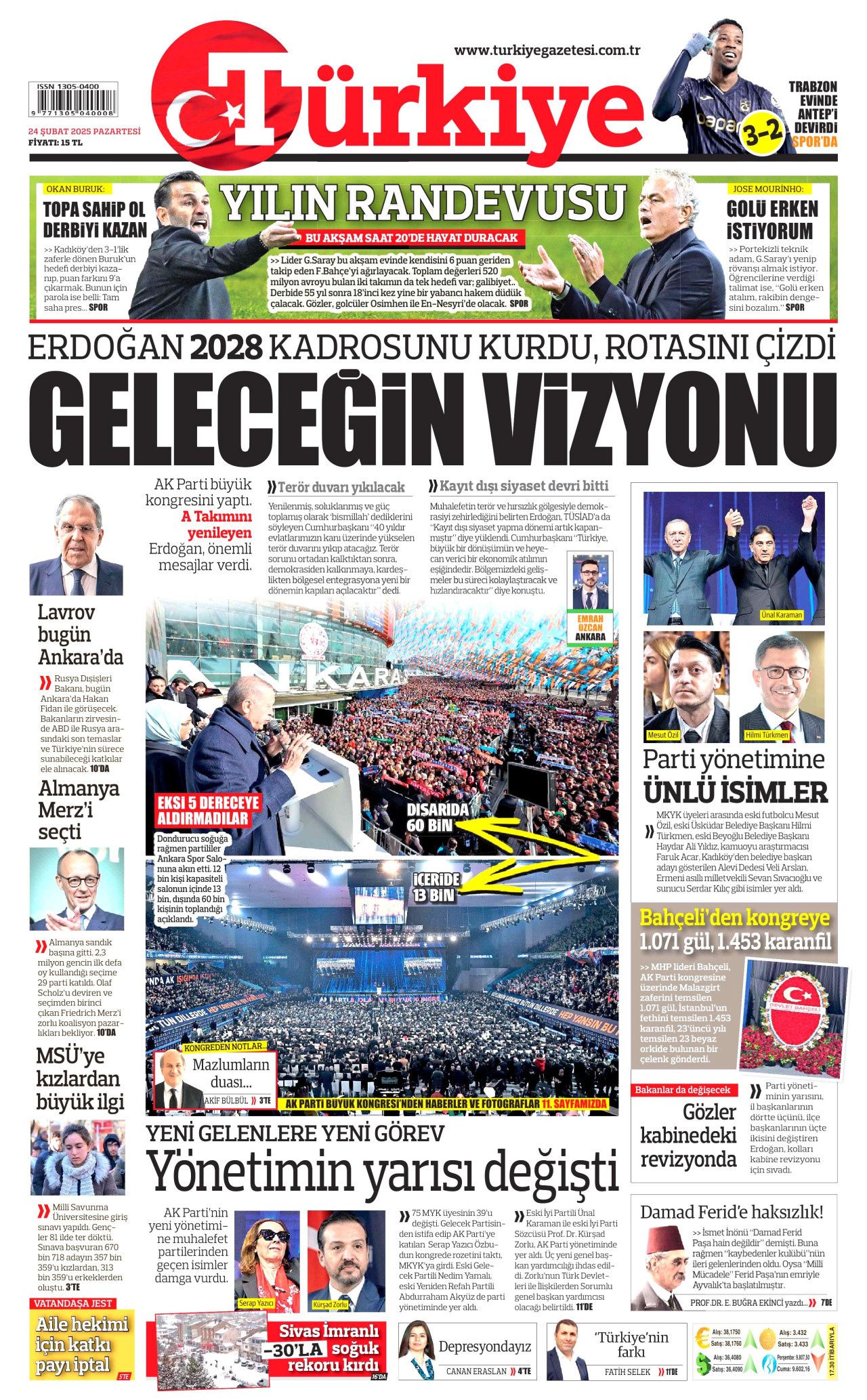 "Ya terör ya demokrasi! Yürüyüşümüzü kimse durduramaz!" Tarihi kongreyi hangi gazete nasıl gördü? Bugünün Hürriyet, Milliyet, Sabah, Takvim, Yeni Şafak, Cumhuriyet, Sözcü gazete manşetleri... 6