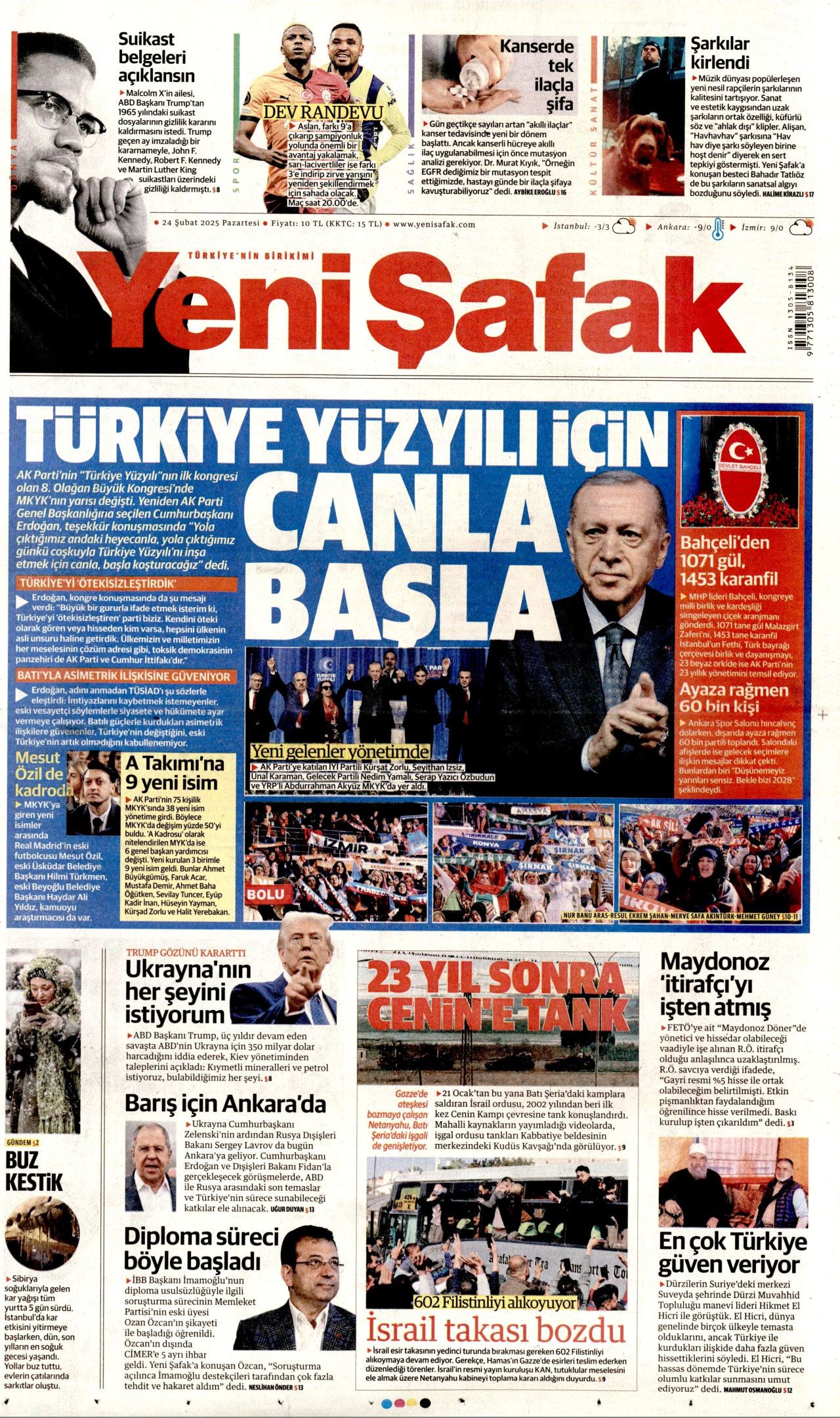 "Ya terör ya demokrasi! Yürüyüşümüzü kimse durduramaz!" Tarihi kongreyi hangi gazete nasıl gördü? Bugünün Hürriyet, Milliyet, Sabah, Takvim, Yeni Şafak, Cumhuriyet, Sözcü gazete manşetleri... 3