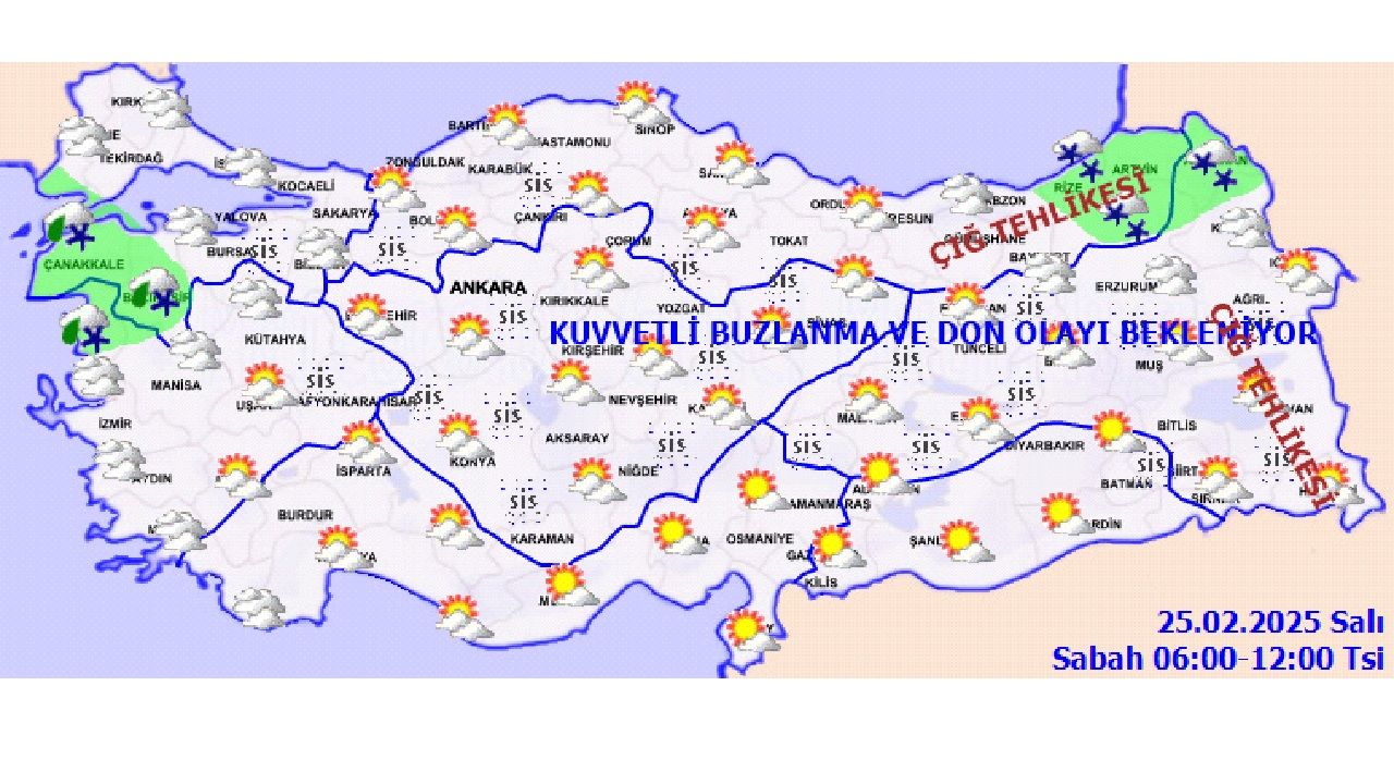25 Şubat 2025 Salı Yurt geneli hava durumu! İstanbul, Ankara ve İzmir başta olmak üzere beklenen sıcaklık değerleri... 3
