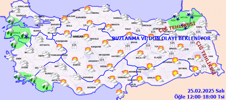 Kar gitti, kuvvetli sağanak yağış geliyor! Meteoroloji harita yayınlayıp uyardı! İşte 25 Şubat Salı İstanbul, Ankara, İzmir, Antalya hava durumu tahminleri... 5