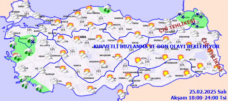 Kar gitti, kuvvetli sağanak yağış geliyor! Meteoroloji harita yayınlayıp uyardı! İşte 25 Şubat Salı İstanbul, Ankara, İzmir, Antalya hava durumu tahminleri... 6