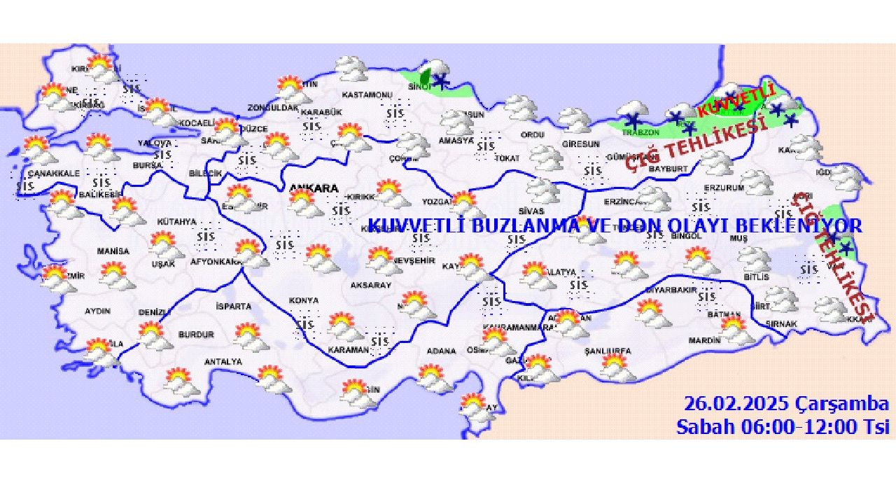 26 Şubat 2025 Türkiye geneli hava durumu tahminleri geldi! İstanbul, Ankara ve İzmir'de hava nasıl olacak? 3