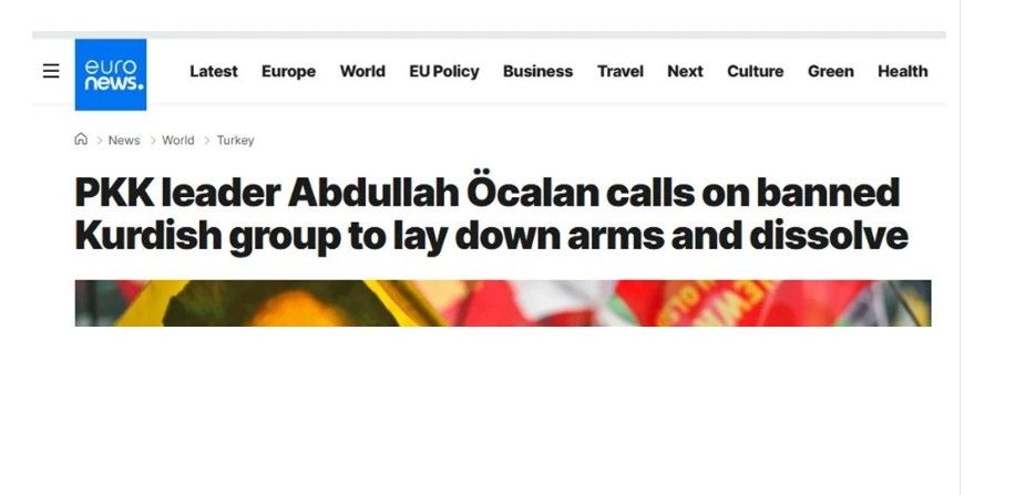 Dünya basını terör elebaşı Öcalan'ın PKK'ya silah bırakma çağrısını manşetlerine taşıdı 2