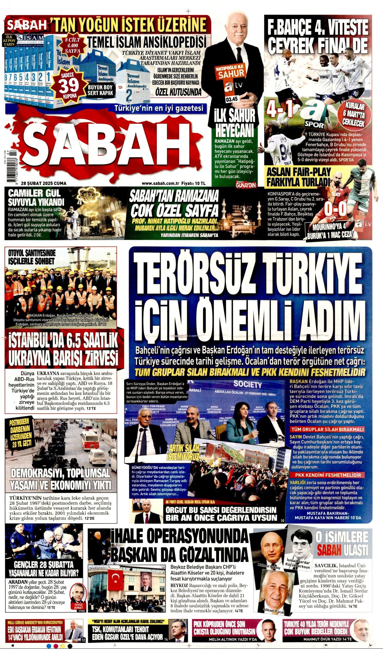 Terör örgütü elebaşı Abdullah Öcalan'ın tarihi çağrısı gazete manşetlerinde! Hangi gazete nasıl gördü? İşte bugünkü Hürriyet, Milliyet, Sabah, Takvim, Yenişafak, Cumhuriyet, Sözcü gazete manşetleri... 2