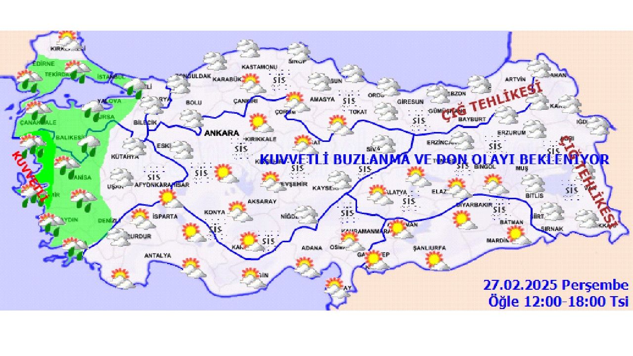 1 Mart 2025 Türkiye geneli hava durumu tahminleri yayınlandı! İstanbul, Ankara, İzmir ve Bursa'da beklenen sıcaklıklar... 1