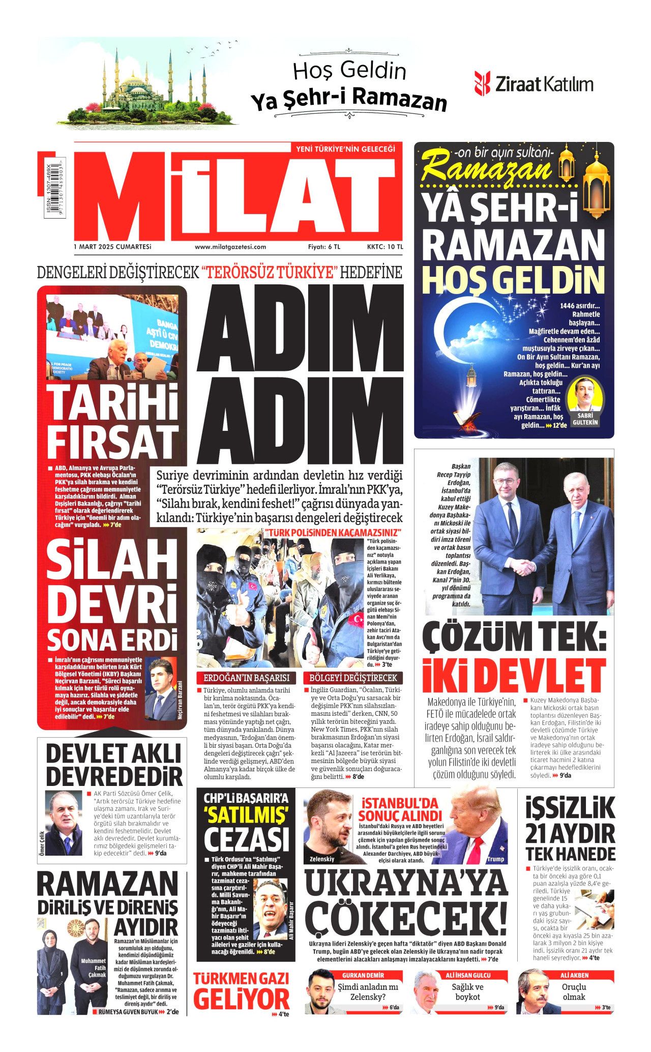 Terörsüz Türkiye'nin yol haritası belirlendi! Silahlar böyle bırakılacak... 1 Mart Cumartesi gazete manşetleri... 15