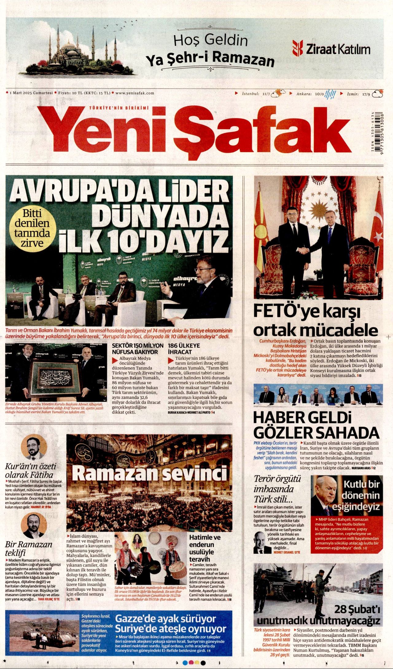 Terörsüz Türkiye'nin yol haritası belirlendi! Silahlar böyle bırakılacak... 1 Mart Cumartesi gazete manşetleri... 5