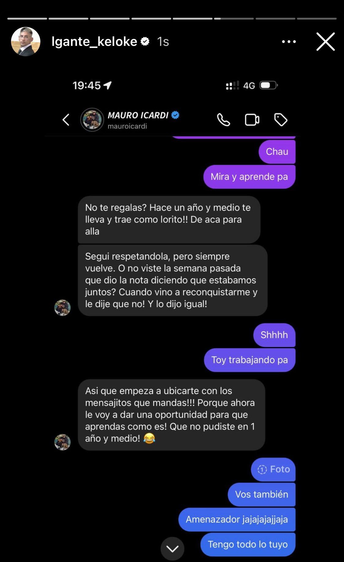 Icardi'den Wanda Nara'nın sevgilisi L-Gante'ye: Beni kıskandırdığı tek kişi sen değilsin 7