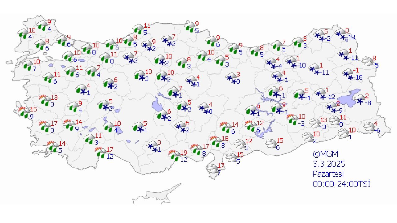 3 Mart 2025 meteoroloji günlük hava durumu tahminlerini paylaştı! Yurt genelinde yağış bekleniyor... 1