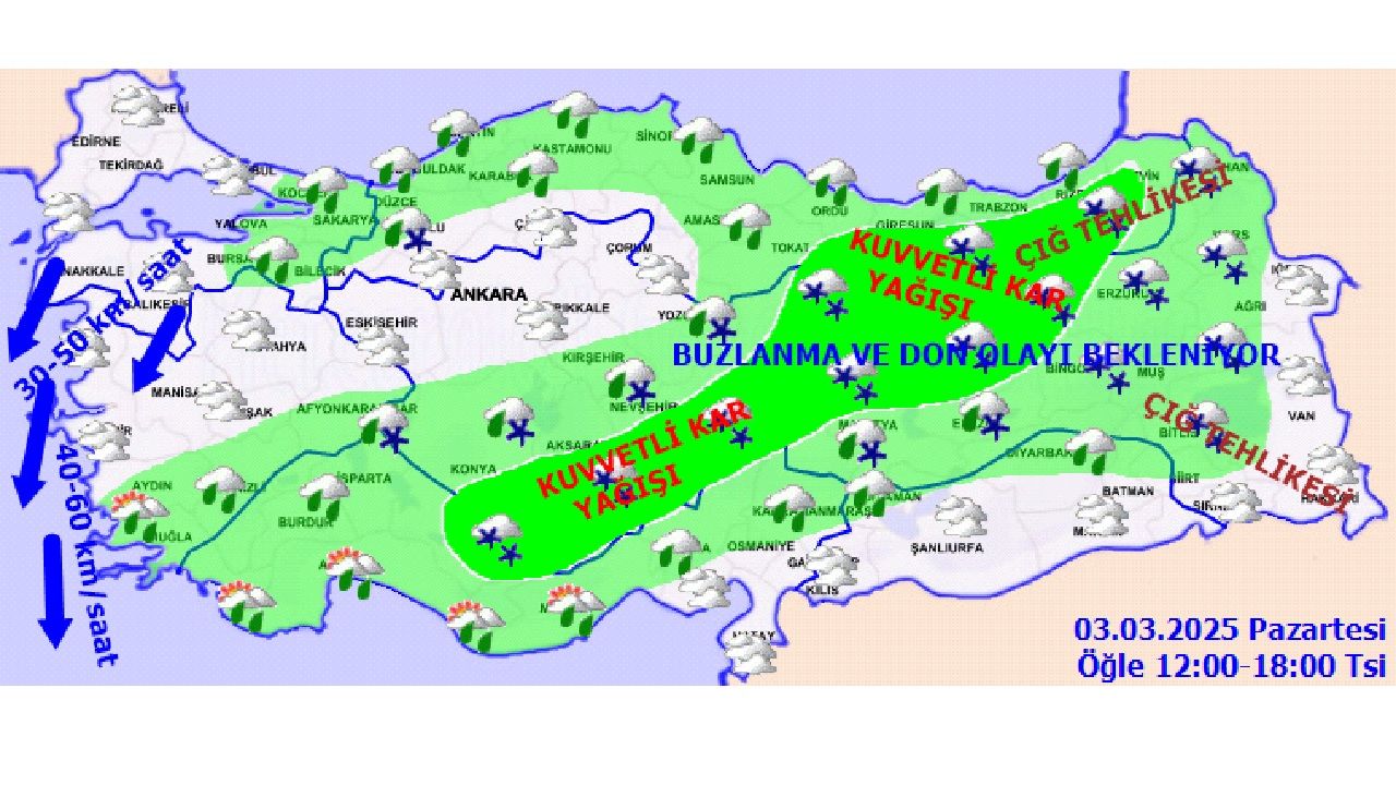 3 Mart 2025 meteoroloji günlük hava durumu tahminlerini paylaştı! Yurt genelinde yağış bekleniyor... 3